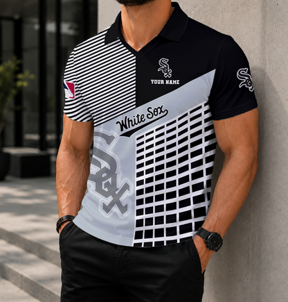 LIMITED EDITION - NEW CUSTOMIZED MLB26 CWS CHICAGO WHITE SOX POLO SHIRT