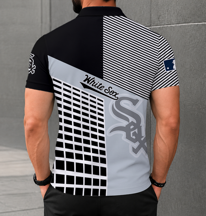LIMITED EDITION - NEW CUSTOMIZED MLB26 CWS CHICAGO WHITE SOX POLO SHIRT