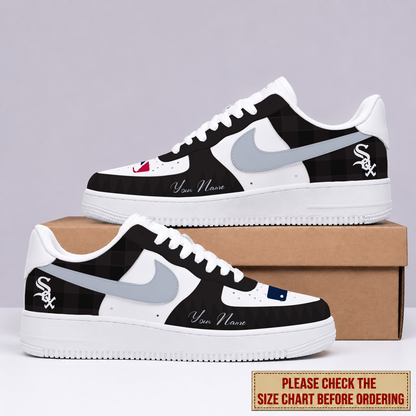 LIMITED EDITION - NEW CUSTOMIZED MLB26 CWS CHICAGO WHITE SOX AF1 SHOES
