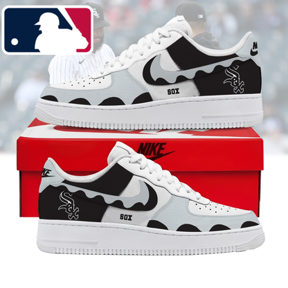 FINAL CLEARANCE - NEW CUSTOMIZED MLB26 CWS CHICAGO WHITE SOX AF1 SHOES