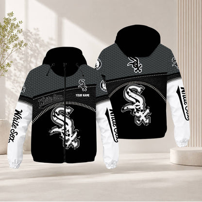 LIMITED EDITION - NEW CUSTOMIZED MLB26 CWS CHICAGO WHITE SOX WINDBREAKER JACKET