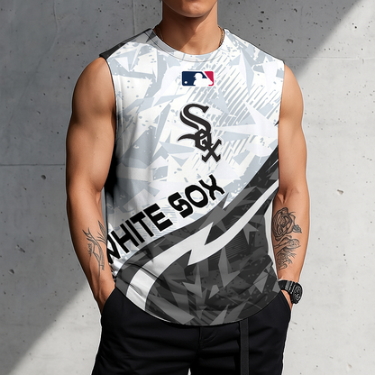 LIMITED EDITION - NEW CUSTOMIZED MLB26 CWS CHICAGO WHITE SOX TANKTOP & GYM SHIRT