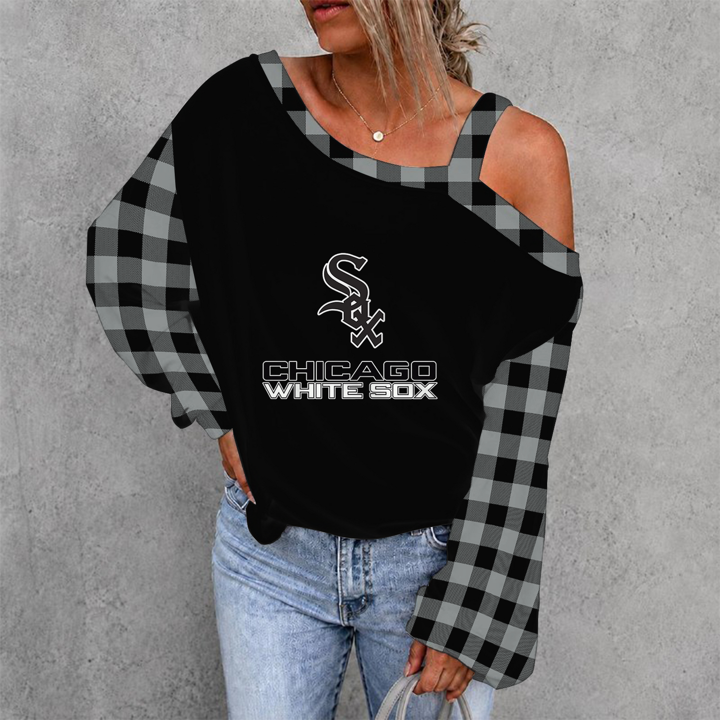 [FLASH SALE] NEW CUSTOMIZED MLB26 CWS CHICAGO WHITE SOX DROP SHOULDER SWEATSHIRT