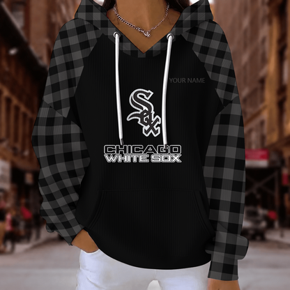 [FLASH SALE] NEW CUSTOMIZED MLB26 CWS CHICAGO WHITE SOX RIBBED HOODIE & SWEATSHIRT