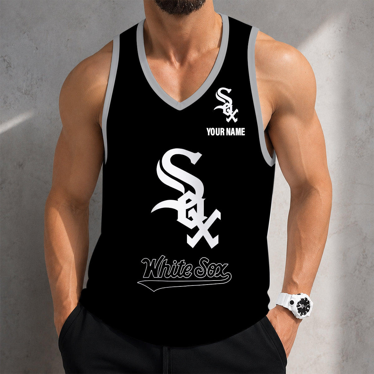 SPECIAL EDITION - NEW CUSTOMIZED MLB26 CHICAGO WHITE SOX UNISEX TANK TOP