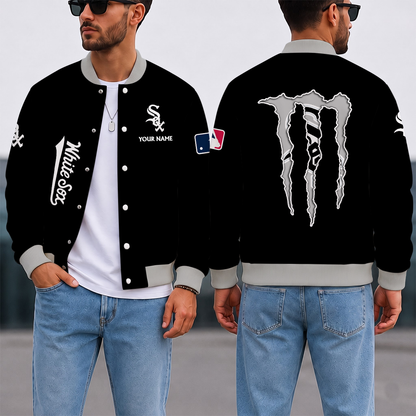 SPECIAL EDITION - NEW CUSTOMIZED MLB26 CWS CHICAGO WHITE SOX VARSITY & BASEBALL JACKET