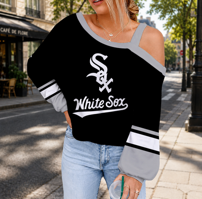 SPECIAL EDITION - NEW CUSTOMIZED MLB26 CWS CHICAGO WHITE SOX DROP SHOULDER SWEATSHIRT
