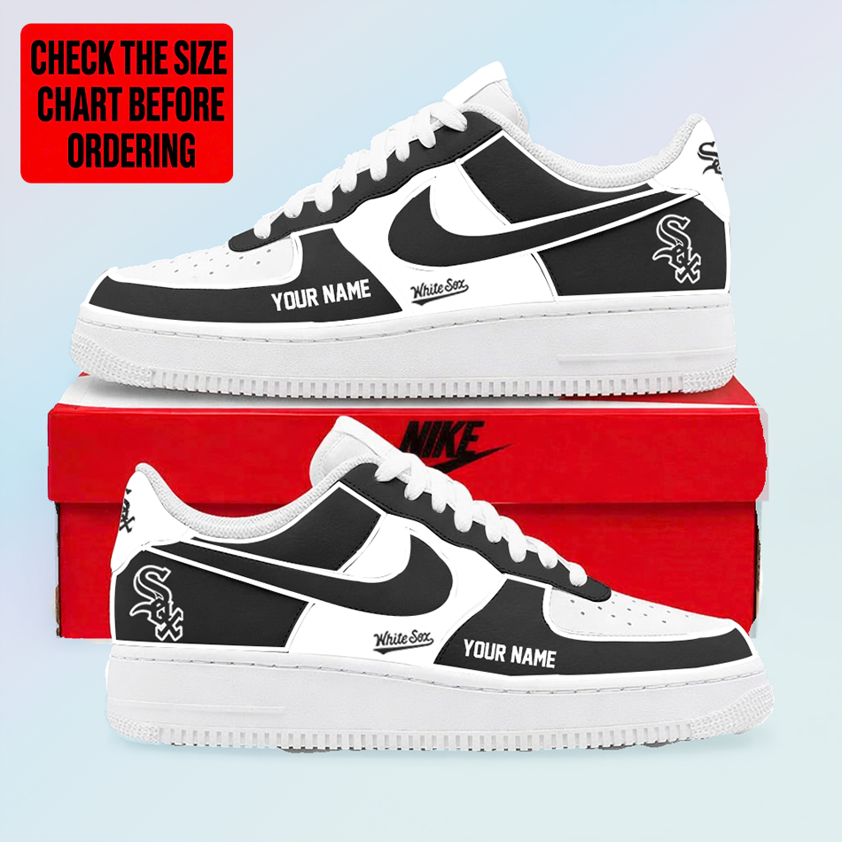 LIMITED EDITION - NEW CUSTOMIZED MLB26 CWS CHICAGO WHITE SOX AF1 SHOES