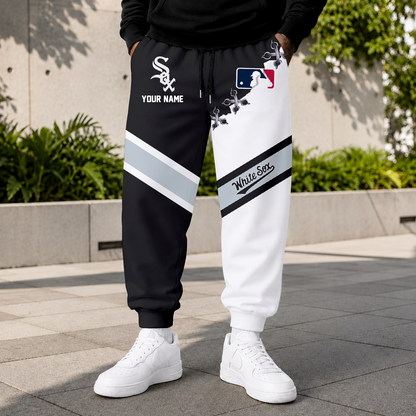 LIMITED EDITION - NEW CUSTOMIZED MLB26 CWS CHICAGO WHITE SOX SWEATPANTS