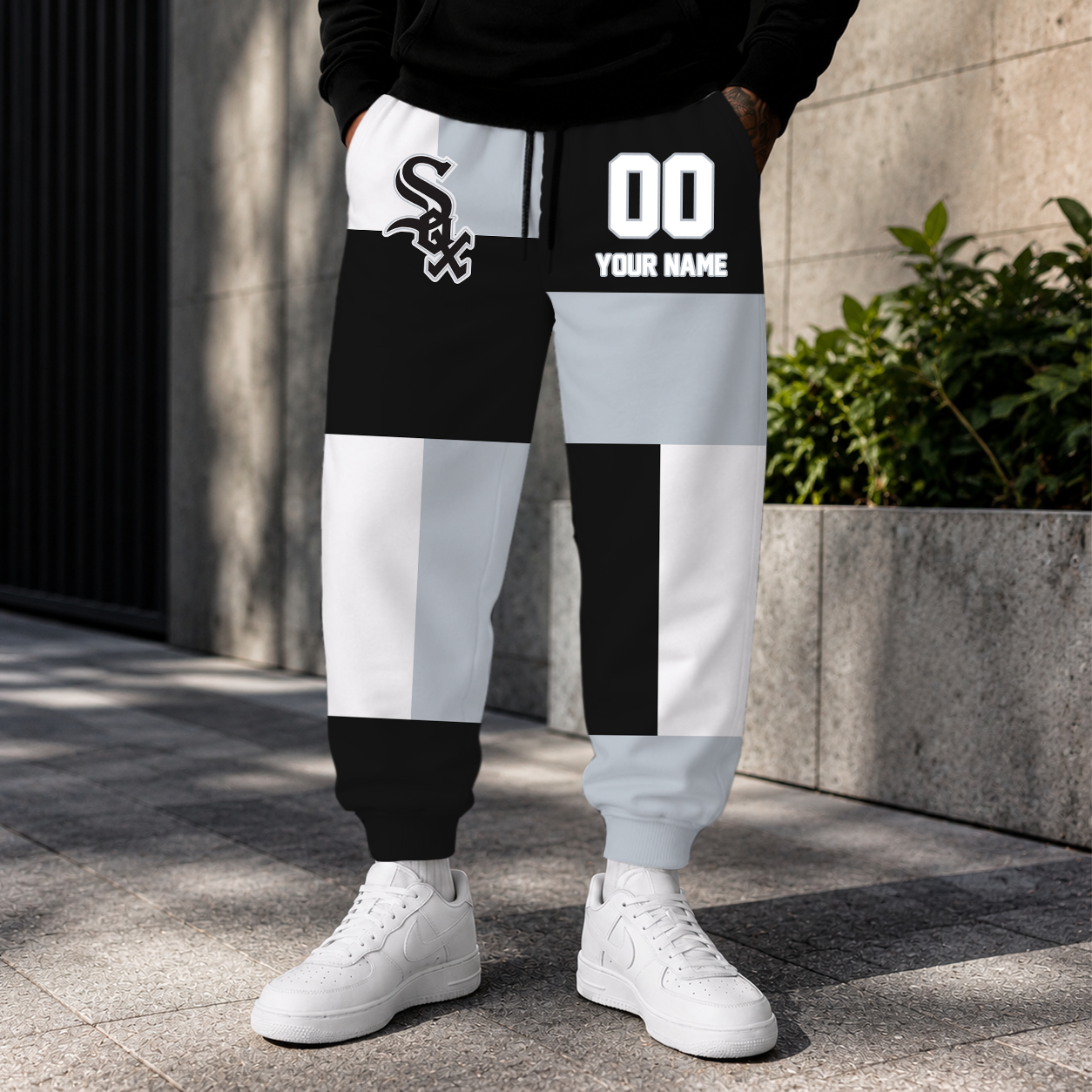 ELITE EDITION - NEW CUSTOMIZED MLB26 CWS CHICAGO WHITE SOX SWEATPANTS