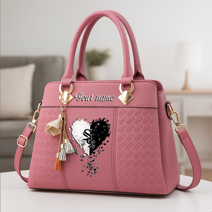 LIMITED EDITION - NEW CUSTOMIZED MLB26 CWS CHICAGO WHITE SOX ZIP HANDBAG MULTICOLOR