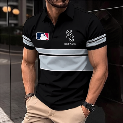 [FLASH SALE] NEW CUSTOMIZED MLB26 CWS CHICAGO WHITE SOX POLO SHIRT