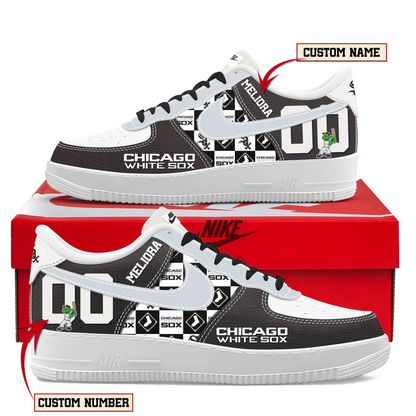 LIMITED EDITION - NEW CUSTOMIZED MLB26 CWS CHICAGO WHITE SOX AF1 SHOES