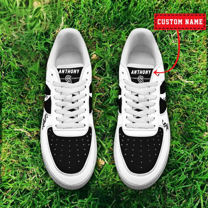 [FLASH SALE] NEW CUSTOMIZED MLB26 CWS CHICAGO WHITE SOX AF1 SHOES