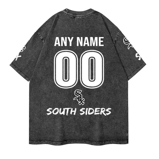 [FLASH SALE] NEW CUSTOMIZED MLB26 CWS CHICAGO WHITE SOX MULTICOLOR WASHED TEE