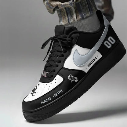 [FLASH SALE] NEW CUSTOMIZED MLB26 CWS CHICAGO WHITE SOX AF1 SHOES