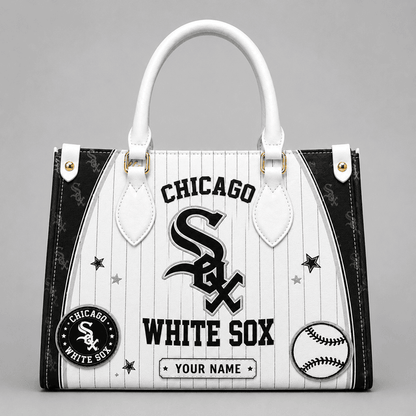 [FLASH SALE] NEW CUSTOMIZED MLB26 CWS CHICAGO WHITE SOX LEATHER HANDBAG