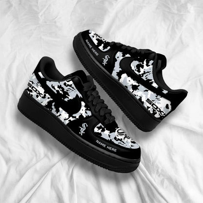 [FLASH SALE] NEW CUSTOMIZED MLB26 CWS CHICAGO WHITE SOX AF1 SHOES