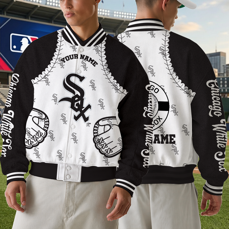 LIMITED EDITION - NEW CUSTOMIZED MLB26 CWS CHICAGO WHITE SOX VARSITY & BASEBALL JACKET