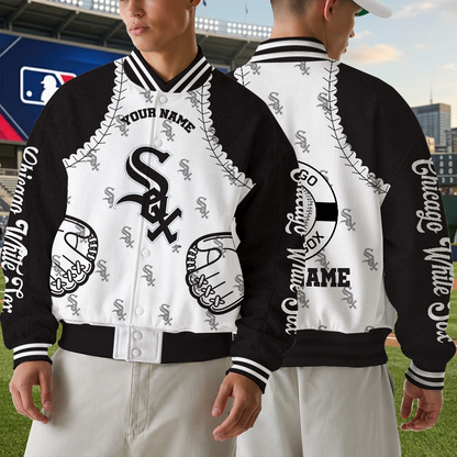 LIMITED EDITION - NEW CUSTOMIZED MLB26 CWS CHICAGO WHITE SOX VARSITY & BASEBALL JACKET