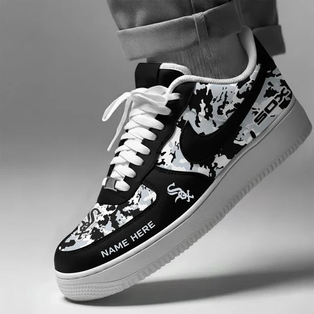 [FLASH SALE] NEW CUSTOMIZED MLB26 CWS CHICAGO WHITE SOX AF1 SHOES