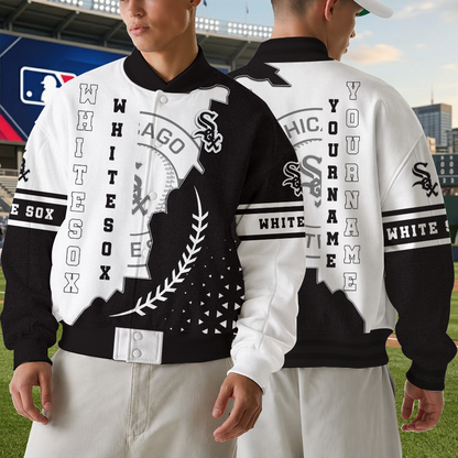 LIMITED EDITION - NEW CUSTOMIZED MLB26 CWS CHICAGO WHITE SOX VARSITY & BASEBALL JACKET