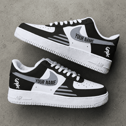 [FLASH SALE] NEW CUSTOMIZED MLB26 CWS CHICAGO WHITE SOX AF1 SHOES