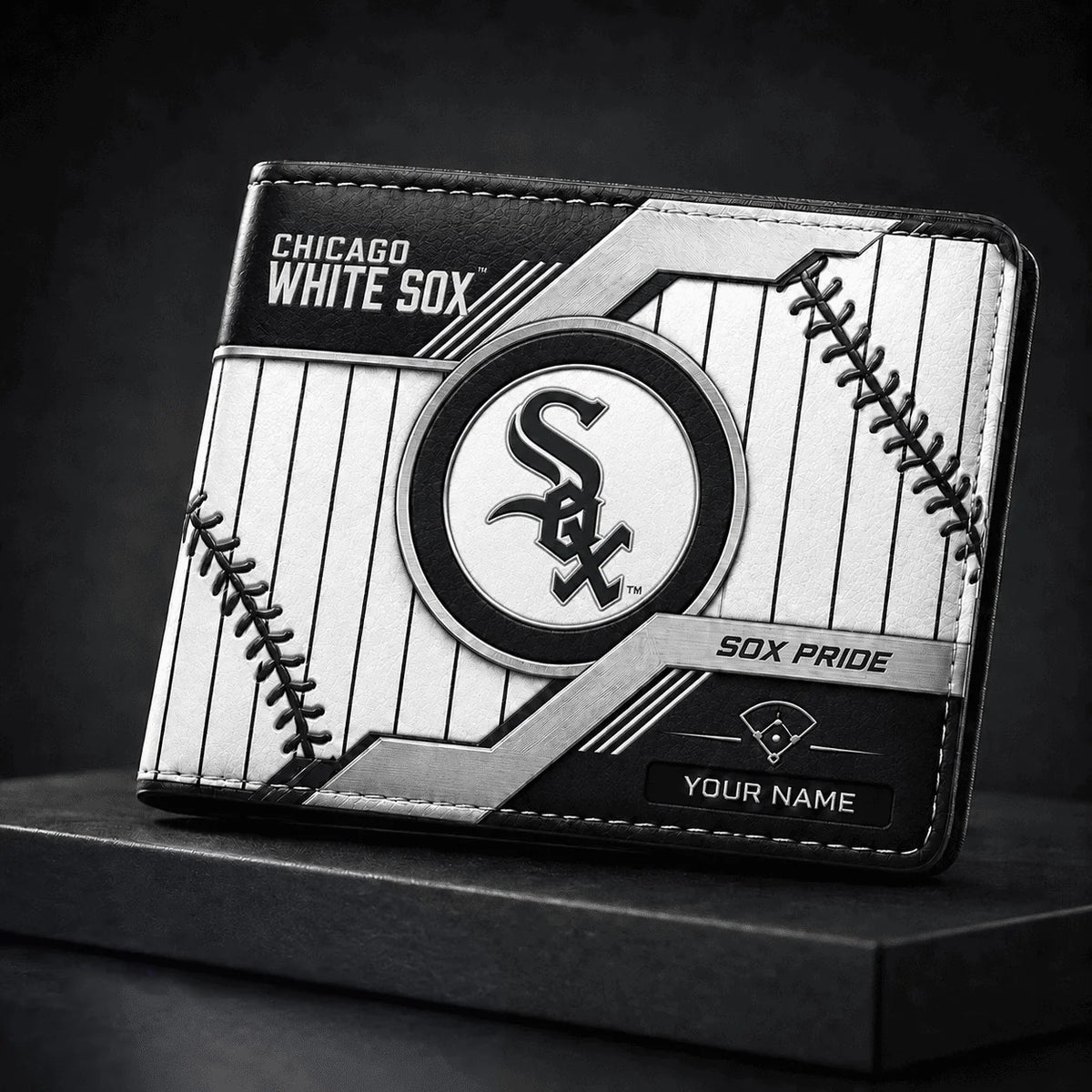 [FLASH SALE] NEW CUSTOMIZED MLB26 CWS CHICAGO WHITE SOX LEATHER WALLET