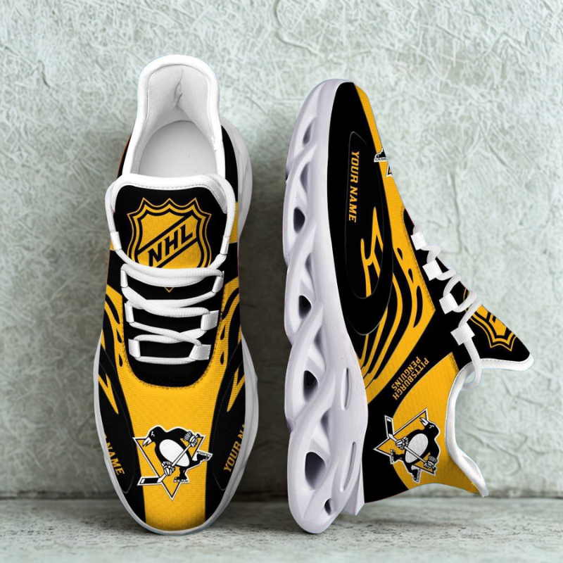 [SUPER SALE ] NEW CUSTOMIZED NHL26 PBP PITTSBURGH PENGUINS MAX SOUL SHOES