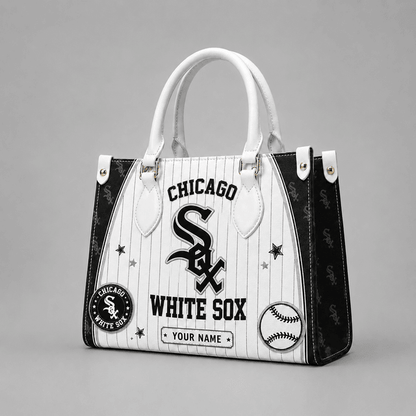 [FLASH SALE] NEW CUSTOMIZED MLB26 CWS CHICAGO WHITE SOX LEATHER HANDBAG