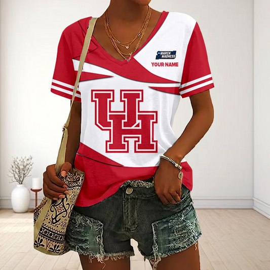 LIMITED DROP - NEW CUSTOMIZED | NCAA MAM26 HOC HO COUGARS V-NECK FEMALE SHIRT
