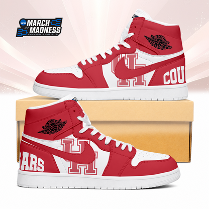 LIMITED EDITION - NEW CUSTOMIZED NCAA MAM26 HOC HOUSTON COUGARS AIR JORDAN SNEAKERS