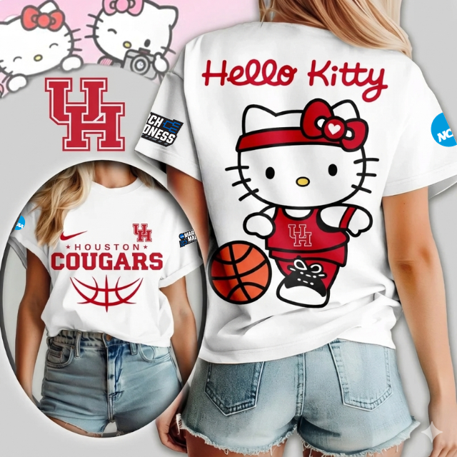 LIMITED EDITION - NEW CUSTOMIZED MAM NCAA26 HOC HO COUGARS HELLO KITTY T-SHIRT, SWEATSHIRT, HOODIE & ZIP HOODIE