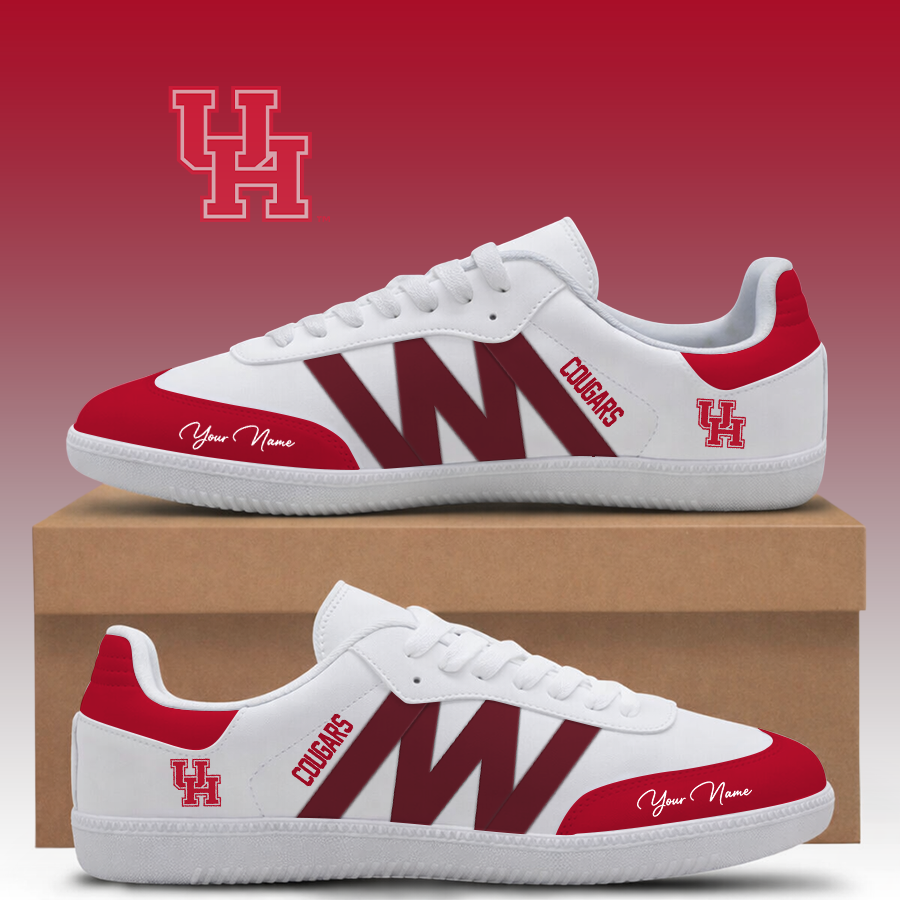 [FAN FAVORITE] NEW CUSTOMIZED NCAA MAM26 HOC HOUSTON COUGARS CLASSIC SNEAKERS