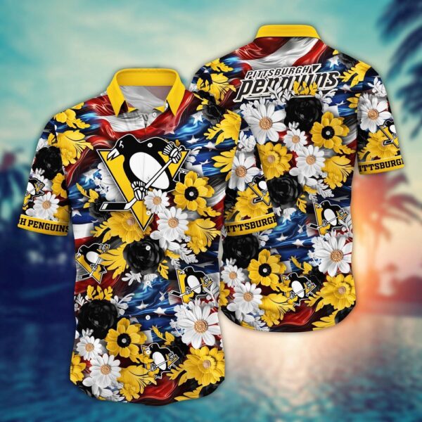 VIRAL EDITION - NEW CUSTOMIZED NHL26 PBP PITTSBURGH PENGUINS INDEPENDENCE DAY UNISEX HAWAIIAN SHIRT