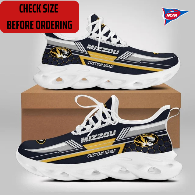 ELITE EDITION - NEW CUSTOMIZED NCAA FBS26 MST MISSOURI TIGERS CLUNKY SNEAKERS