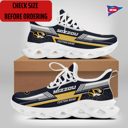 ELITE EDITION - NEW CUSTOMIZED NCAA FBS26 MST MISSOURI TIGERS CLUNKY SNEAKERS