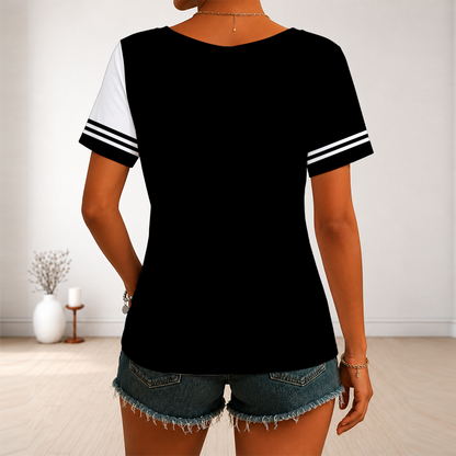 [SUPER SALE] NEW CUSTOMIZED NHL26 PBP PITTSBURGH PENGUINS V-NECK FEMALE SHIRT