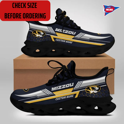 ELITE EDITION - NEW CUSTOMIZED NCAA FBS26 MST MISSOURI TIGERS CLUNKY SNEAKERS