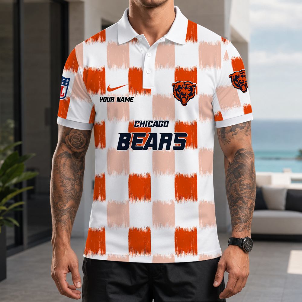 [SPECIAL OFFER] NEW CUSTOMIZED NFL26 CCB CHICAGO BEARS POLO SHIRT