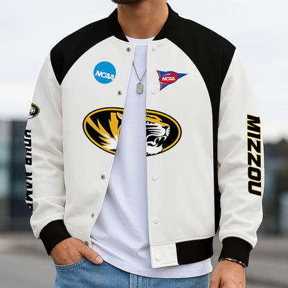 LIMITED EDITION - NEW CUSTOMIZED NCAA FBS26 MST MISSOURI TIGERS BASEBALL JACKET, SATIN VARSITY JACKET