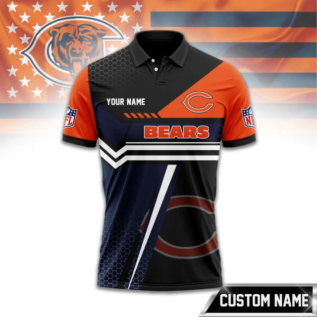 SPECIAL EDITION - NEW CUSTOMIZED NFL26 CCB CHICAGO BEARS POLO SHIRT, ZIP POLO SHIRT & T-SHIRTS