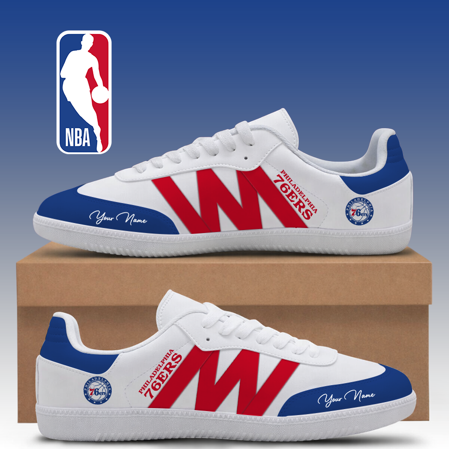 LIMITED EDITION - NEW CUSTOMIZED NBA26 P76 PHILADELPHIA 76ERS CLASSIC SNEAKERS