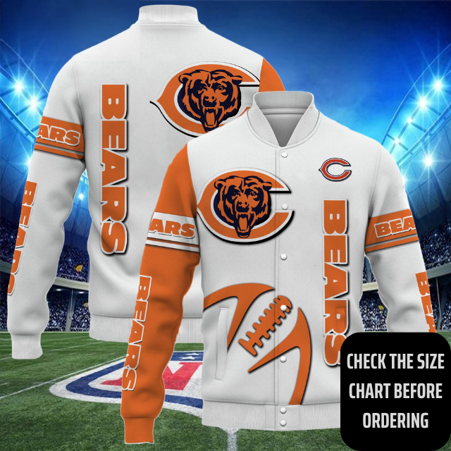 ELITE EDITION - NEW CUSTOMIZED NFL26 CCB CHICAGO BEARS SATIN VARSITY & BASEBALL JACKET