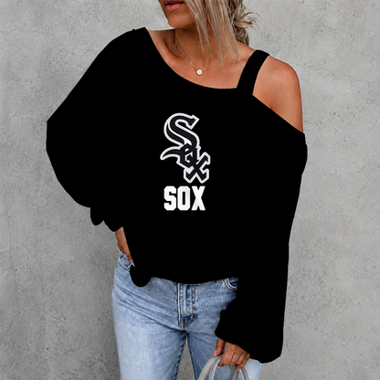 [FLASH SALE] NEW CUSTOMIZED MLB26 CWS CHICAGO WHITE SOX DROP SHOULDER SWEATSHIRT