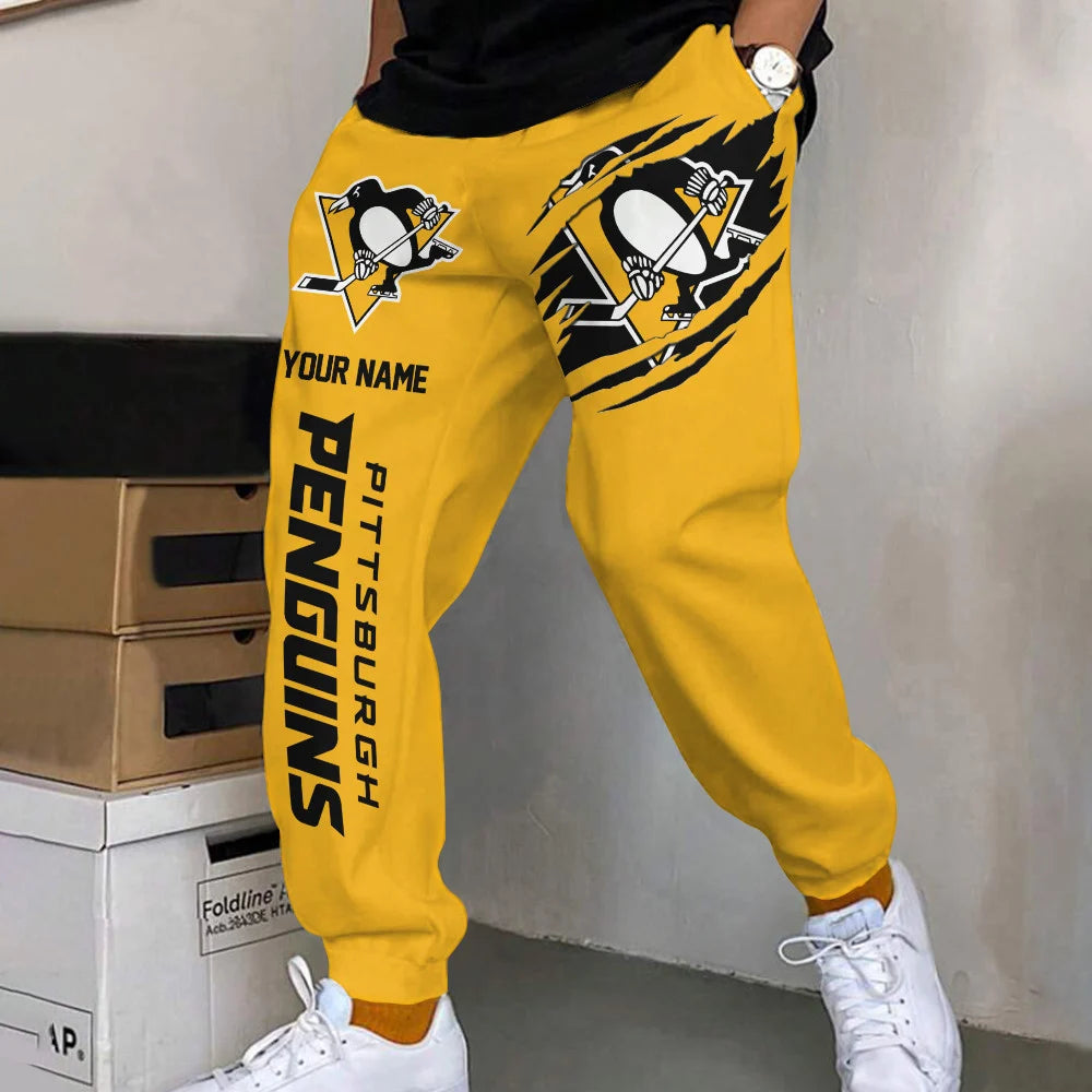 ELITE EDITION - NEW CUSTOMIZED NHL26 PBP PITTSBURGH PENGUINS SWEATPANTS