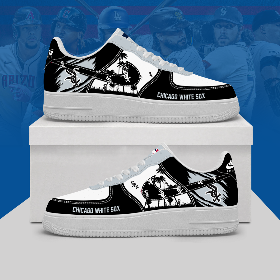 [FLASH SALE] NEW CUSTOMIZED MLB26 CWS CHICAGO WHITE SOX AF1 SHOES