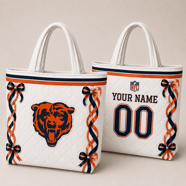 SPECIAL EDITION - NEW CUSTOMIZED NFL26 CCB CHICAGO BEARS QUILTED TOTE BAG