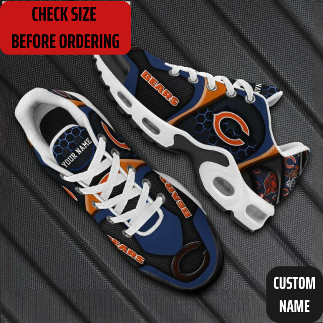 VIRAL EDITION - NEW CUSTOMIZED NFL26 CCB CHICAGO BEARS AIR MAX PLUS SNEAKERS