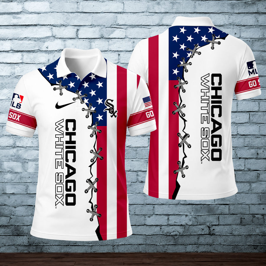 LIMITED EDITION - NEW CUSTOMIZED MLB26 CWS CHICAGO WHITE SOX POLO SHIRT